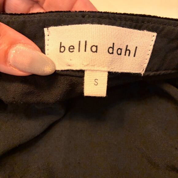 Bella Dahl Black Velvet Flutter Sleeve Wide Leg Jumpsuit Sz Small - Picture 10 of 13